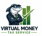 Virtual Money Tax Services brand mascot logo